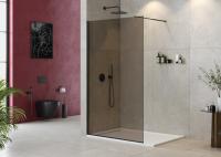 Душевая перегородка Cezares 110 см, профиль черный, LIBERTA-L-1-110-BR-NERO