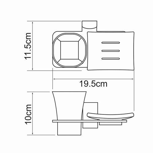 Стакан/мыльница WasserKRAFT Exter K-5200, K-5226
