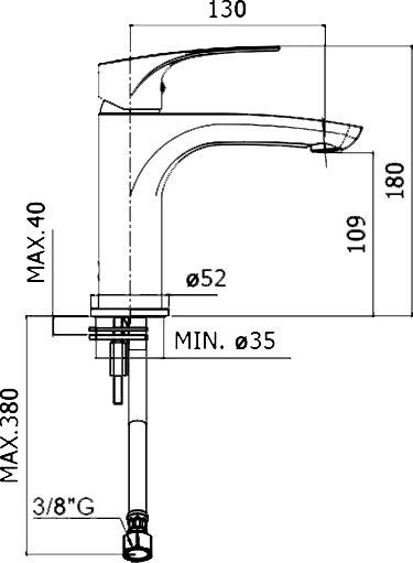 Смеситель для раковины Paffoni Lime LM071CR