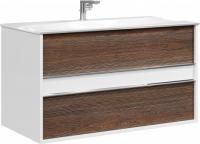 Тумба Clarberg Evolution 100 с умывальником Papyrus 1000, цвет крафт темный 1000*566*515, EV0110CD