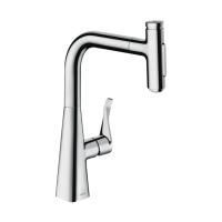 Смеситель для кухни Hansgrohe Metris Select M71 с выдвижным изливом, хром, 73817000
