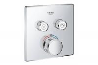 Внешняя часть термостатического смесителя Grohe Grohtherm SmartControl на 2 выхода, хром, 29124000
