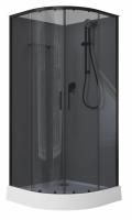 Душевая кабина Aquanet Passion EVO R black 90x90 набор 4