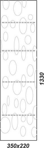 Пенал подвесной Clarberg Dune 35, цвет белый 350*1330*220, DUN0535