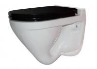 Унитаз подвесной Sanita Luxe Attica Luxe Color BIack SL с крышкой дюропласт, ATCSLWH0110