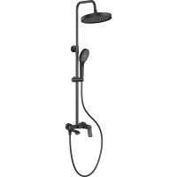 Душевая система Haiba HB24553-7 BLACK, с поворотным изливом, черный