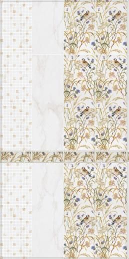 Декор Kerama Marazzi Астория 25х75 белый мозаичный MM12112