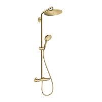 Душевая система Hansgrohe Croma Select S Showerpipe 280 1jet с термостатом, полированное золото, 268