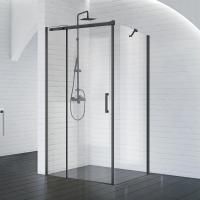 Душевая кабина BelBagno Acqua 1300x900x1950, прозрачное стекло, чёрный матовый профиль, ACQUA-AH-1-1