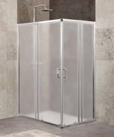 Душевая кабина BelBagno Unique (1000-1150)x(750-900)x1900, текстурное стекло, хромированный профиль,