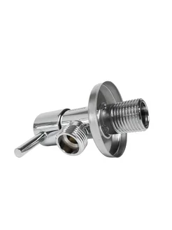 Кран угловой Mixxus PREMIUM ANG-07 1/2"×1/2" CHROME, для подключения сантехприборов, хром