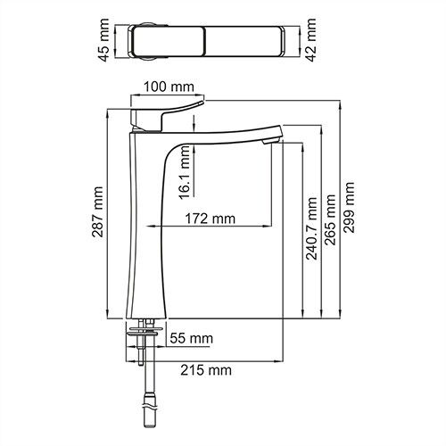 Смеситель для раковины WasserKRAFT Aller 1060, 1063H