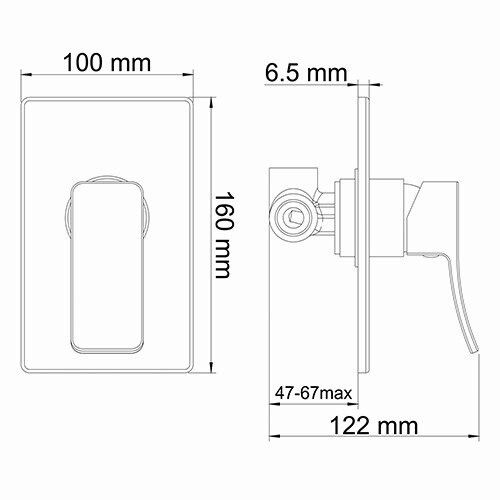 Смеситель для душа WasserKRAFT Exter 1600, 1651
