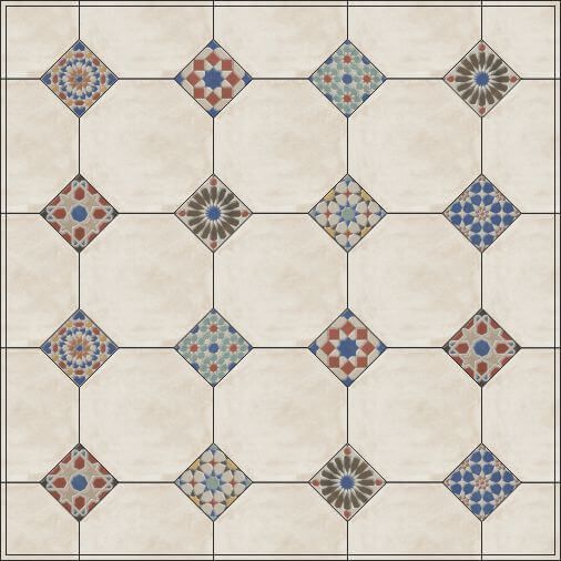 Плитка керамическая напольная Kerama Marazzi Паласио 9,9x9,9, VT\A62\1266