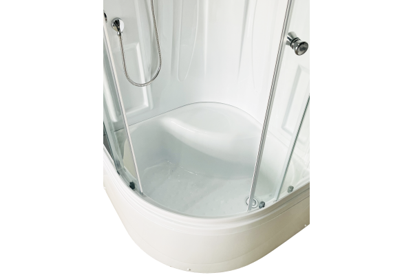 Гидромассажный бокс Royal Bath 90х90х217, прозрачное стекло,  белый профиль, RB 90BK1-T