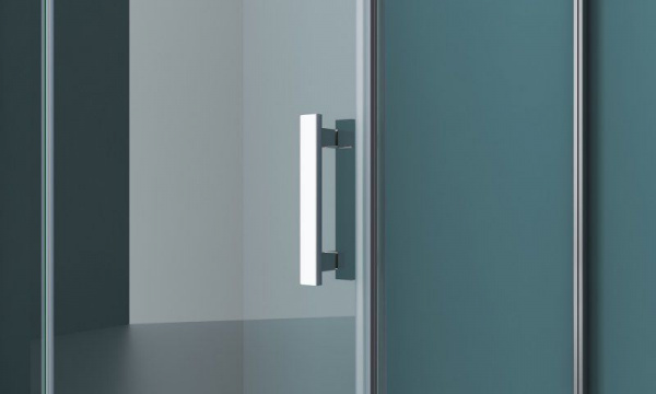 Душевая кабина BelBagno Kraft 800x1000x1950, прозрачное стекло, хромированный профиль, левый, KRAFT-