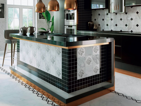 Декор Kerama Marazzi Фрагонар 15х15 чёрный HGD\B263\17052