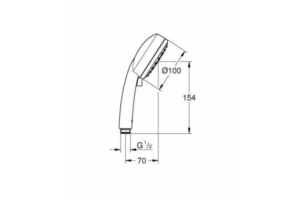 Ручной душ Grohe Tempesta New  Cosmopolitan 100, хром, 27571002