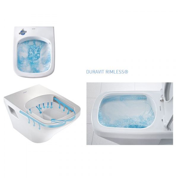 Унитаз подвесной Duravit Me by Starck 370*570 без смывного обода, 2529090000