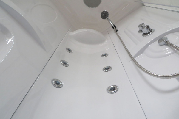 Гидромассажный бокс Royal Bath 90х90х217, прозрачное  стекло, белый профиль, RB 90HK2-Т