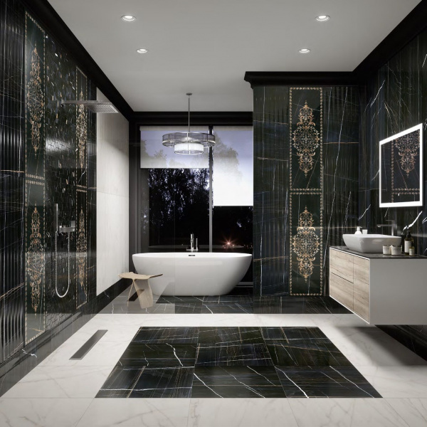 Керамическая плитка напольная Kerama Marazzi Милан Греппи черный 60x60 SG642102R