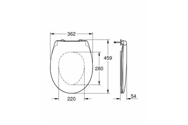 Сиденье для унитаза Grohe Bau Ceramic, микролифт, альпин/белый, 39493000