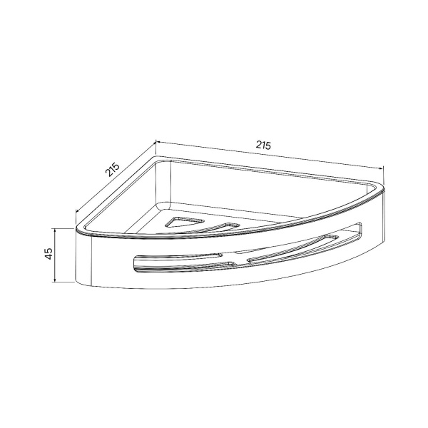 Полка IDDIS  Optima Home, угловая, черный, SHE11SBi44