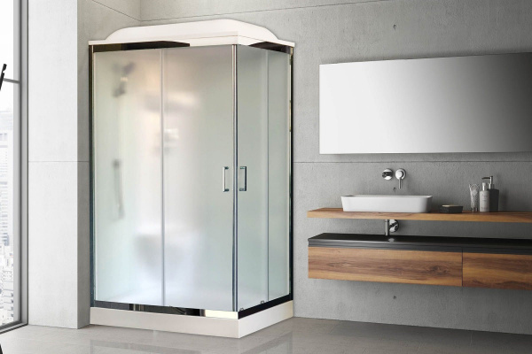 Гидромассажный бокс Royal Bath  120х80х217, белое/матовое стекло, хромированный профиль, левая, RB 8
