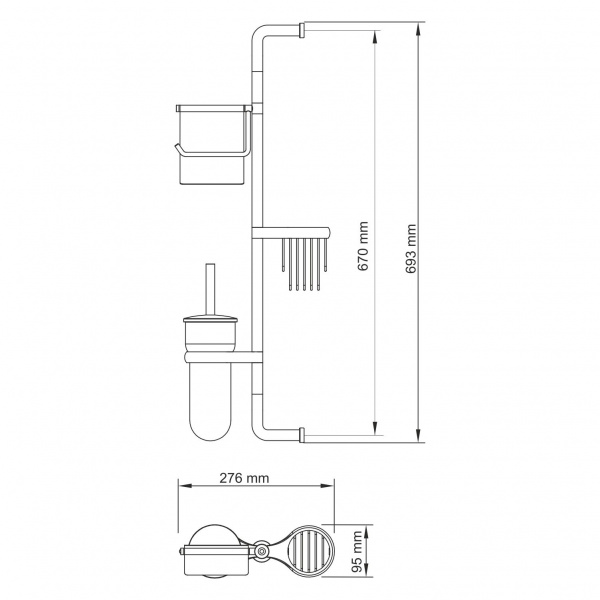 Стойка / Набор держателей WasserKRAFT Exter K-5200, K-1458