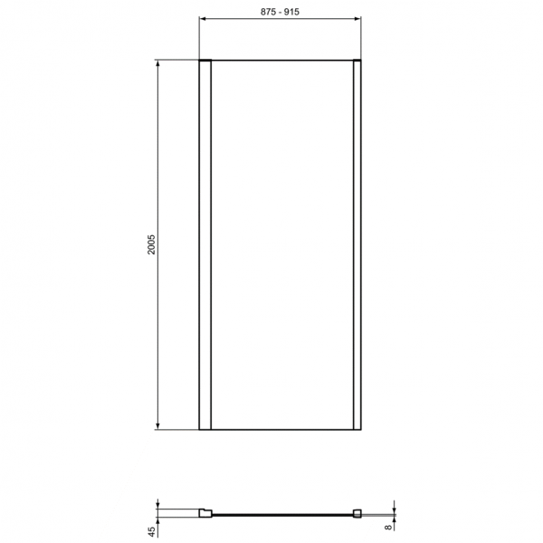 Душевая стенка Ideal Standard I.Life L 90 см, T4865EO