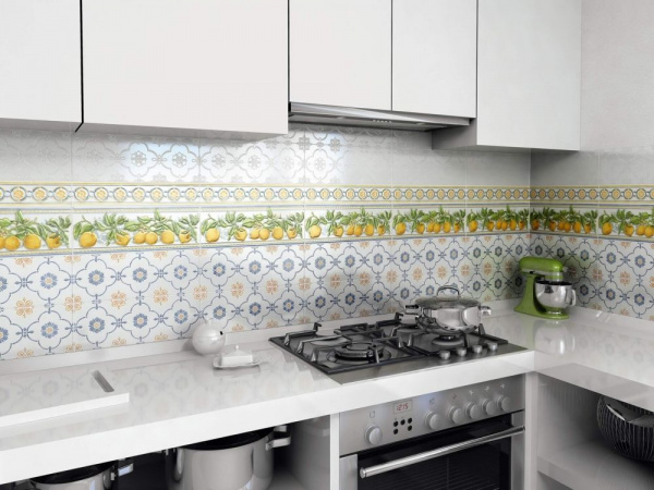 Декор Kerama Marazzi Сорренто 15х40 Лимоны STG\A378\15000