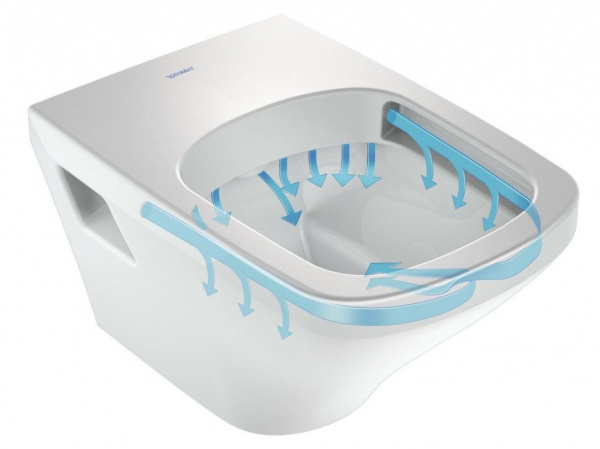 Унитаз подвесной Duravit DuraStyle Rimless безободковый, без сиденья, белый глянцевый , 2538090000