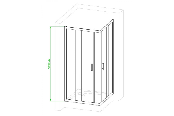 Душевая кабина Royal Bath 100х100х200 матовое стекло, белый профиль,
