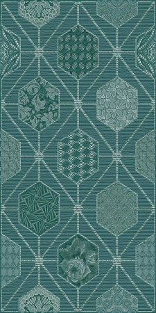 Декор Azori DEVORE INDIGO GEOMETRIA 31,5*63 1с, 587162001