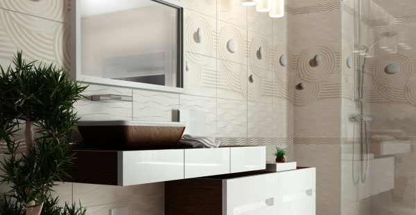 Плитка для стен Golden Tile 250х400 Summer Stone Wave Бежевый (В41161)