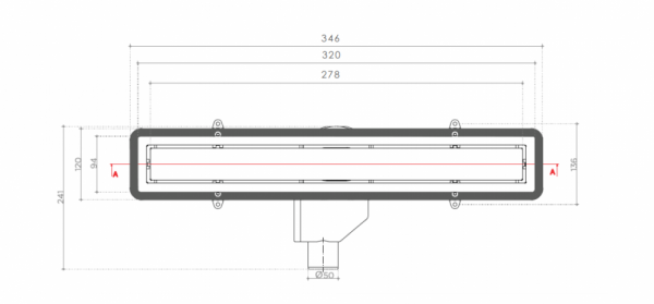 Душевой лоток Pestan Premium Line 300, 13100001