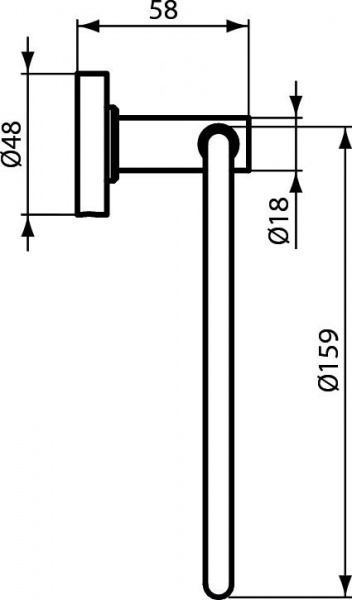 Полотенцедержатель-кольцо Ideal Standard IOM, с крепежом, A9130XG