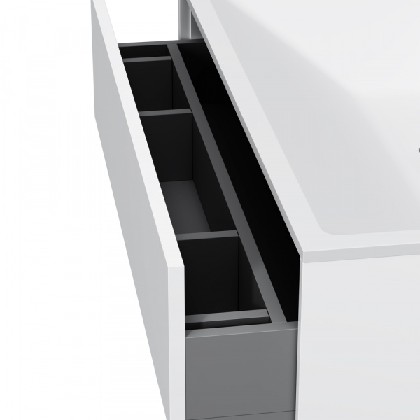 Тумба подвесная под раковину AM.PM INSPIRE V2.0 80 см, 3 ящика, push-to-open, белый матовый, M50AFHX