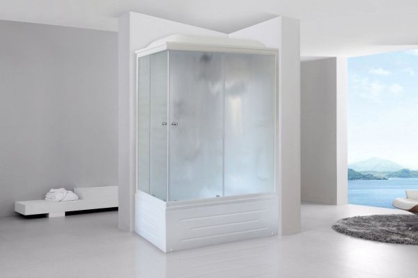 Гидромассажный бокс Royal Bath  120х80х217, матовое стекло, белый профиль, правая, RB 8120BP1-M-R