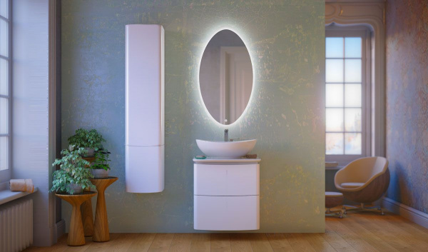 Зеркало Raval Moon 55 с подсветкой, Moo.02.55/W