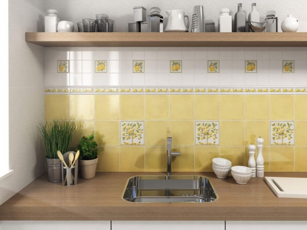Декор Kerama Marazzi Капри Лимончики 9,9х9,9 TLA002