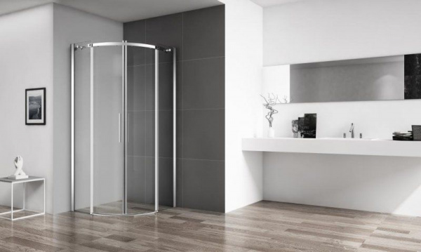 Душевая кабина BelBagno Acqua 1000x1000x1950, прозрачное стекло, хромированный профиль, ACQUA-R-2-10