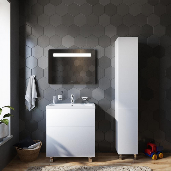 Шкаф-колонна AM.PM GEM 30 напольный правый, двери, push-to-open, белый, M90CSR0306WG