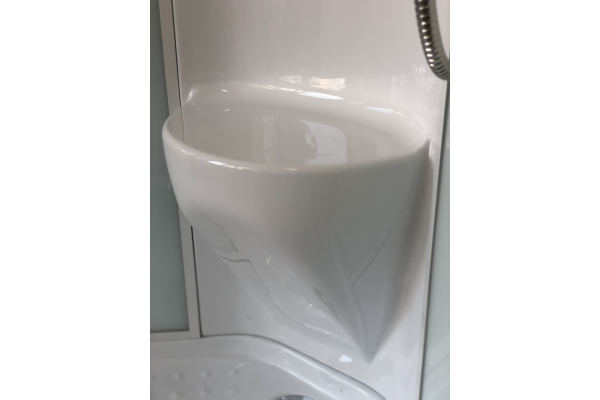 Гидромассажный бокс Royal Bath 80х80х217, белое/матовое стекло, белый профиль, RB 80HP6-WC