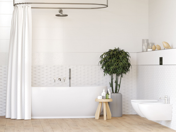 Настенная вставка Meissen Keramik Sparkle  белый 25x75 SP2U051