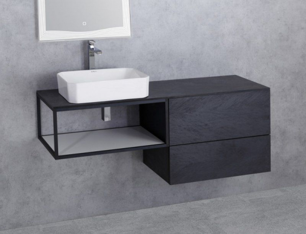Металлический каркас под раковину Cezares CADRO 70x46x30, CADRO-70/46/30-1C-SO-MET Nero