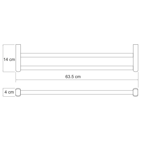 Держатель полотенец WasserKRAFT Berkel K-6800, K-6840