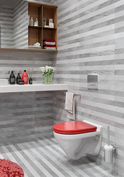 Унитаз подвесной Sanita Luxe Attica Luxe Color Red SL с крышкой дюропласт, ATCSLWH0111