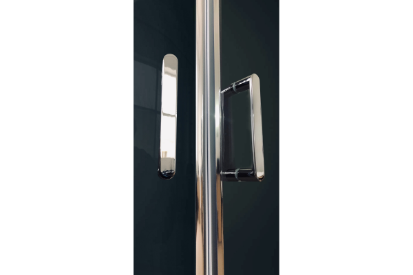 Гидромассажный бокс Royal Bath 120х80х217, черное/прозрачное стекло, хромированный профиль, левая, R