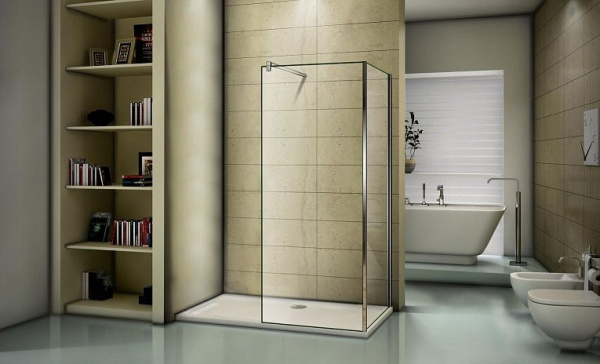 Душевая стенка Bas WALK IN SP+P-100-C-CH